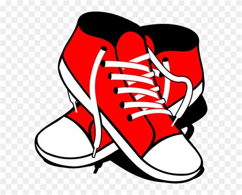 Clipart Pretty Shoes Clipart Sneakers Clip Art At Clker Tennis Shoes