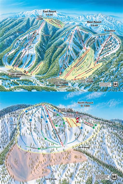 Mountain High Ski Map Middle East Map
