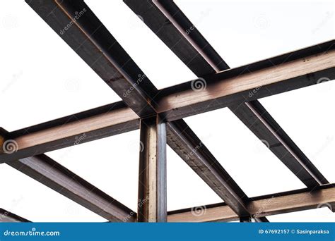 I Beam Steel Construction Isolated On White Background Stock Photo