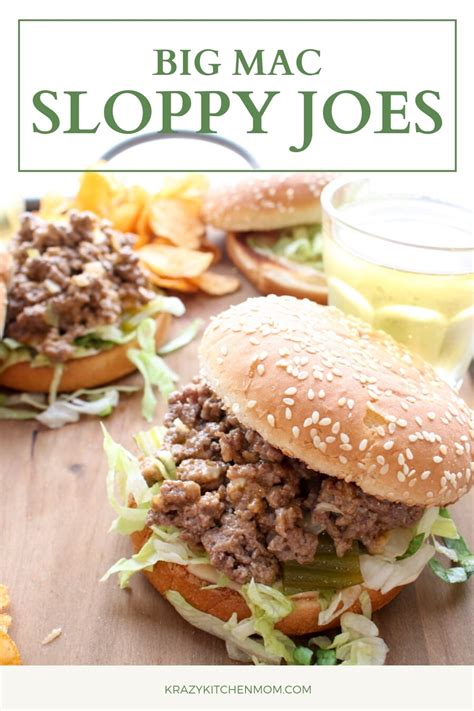 The best sloppy joe sandwich recipie from scratch | cowboy sloppy joes. Big Mac Sloppy Joes | Krazy Kitchen Mom