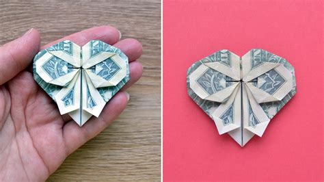 Great Money Heart With Bow Dollar Origami For Valentines Day