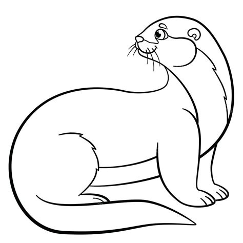 Otter Line Drawing At Explore Collection Of Otter