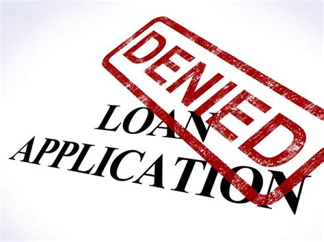 Loan Application Denied Stamp Shows Credit Rejected Free Stock Photo