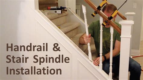 I didn't understand how to install handrails and stair spindles, so i hired a professional to coach me through it. How to Install Handrail and Stair Spindles (Staircase Renovation Ep 4) - YouTube
