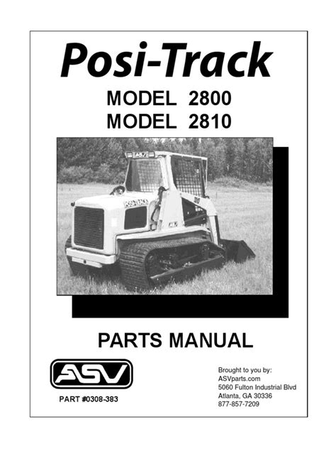 Asv 2800 2810 Posi Track Loader Parts Manual Download Pdf Screw Axle