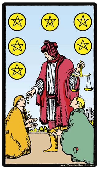 This statement sums up the six of pentacles tarot card beautifully. Six of Pentacles Tarot Card Meaning