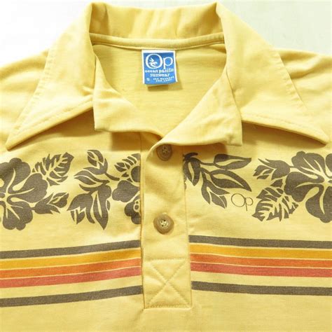Vintage 70s Surf Skate Shirt Mens S Op Ocean Pacific Board Stripe Floral The Clothing Vault