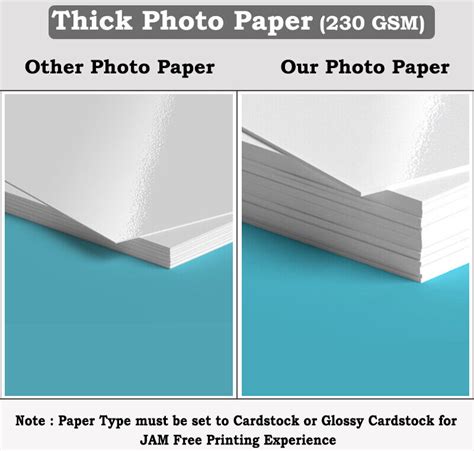 100 Sheets Glossy Photo Paper Printer Photo Paper Inkjet Paper A3 230