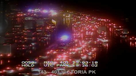 Takedown On Hwy 401 Causes Massive Traffic Jam