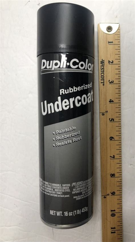 Dupli Color Uc101 Lacquer Rubberized Black Undercoating Paint 16 Oz Can