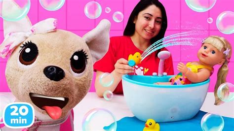 Cuidando A La Bebé Amelia Como Mamá Juguetes Para Bebés Youtube