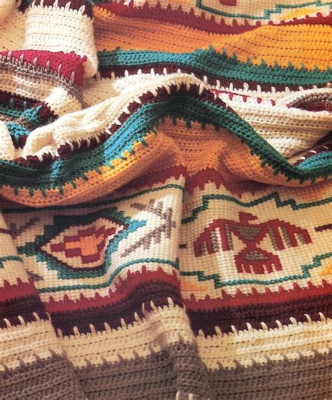 Indian Crochet Blanket Patterns Three 3 Afghan Pattern Etsy