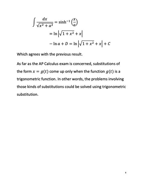 Ap Calculus Abbc Exam Integrals 9 Ap Math Forbest Academy