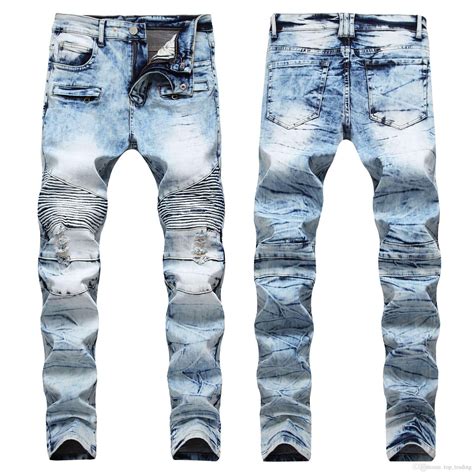 2019 Fashion Mens Distressed Ripped Jeans Famous Fashion Cool Designer