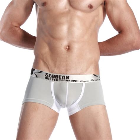 New Mens Brand Sexy Underwear Cotton Soft Breathable Color Pouch Boxer Underpants Underwear