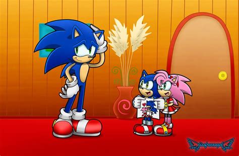 Sonic Y Amy Sonic Boom Sonamy Comic Sonic Franchise Sonic Fan