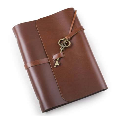 Real Leather Loose Leaf Spiral Notebook Diary European Retro Handmade