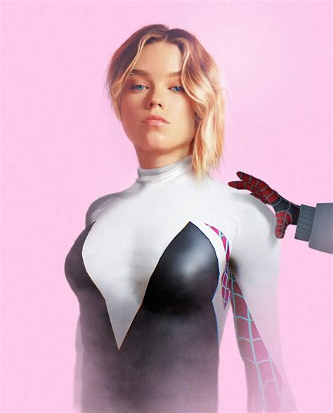 milly alcock as spider gwen by bosslogic 美漫百科