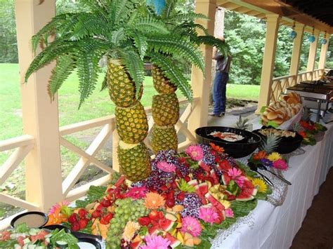 Tropical Fruit Display Buffet Table Fruit Display Appetizer Display