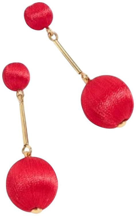 Jcrew Red Ball Drop Earrings Listed By Feusha Noorzad Ball Drop Drop Earrings Red Ball