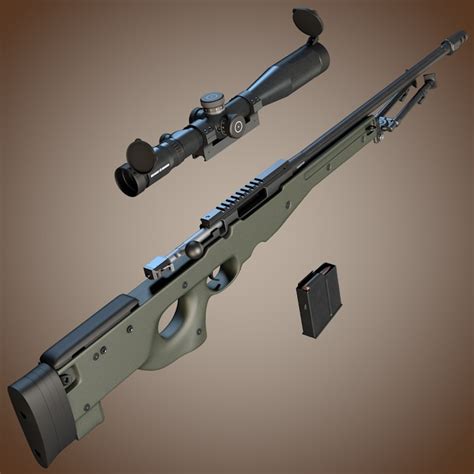 Accuracy International L96a1 Sniper Rifle C4d