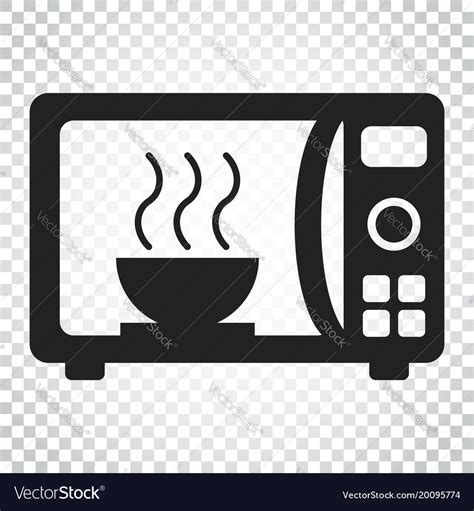 Microwave Flat Icon Microwave Oven Symbol Logo Vector Image