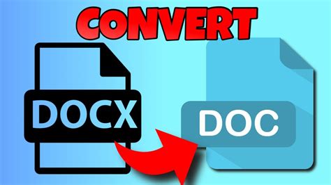 How To Convert Docx To Doc Youtube