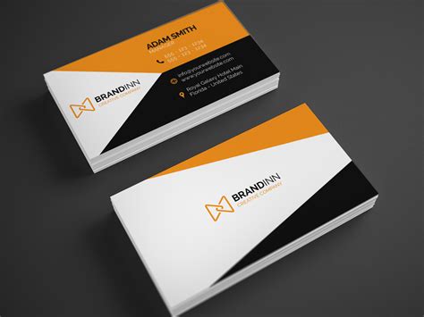 creative orange business card  graphic pick