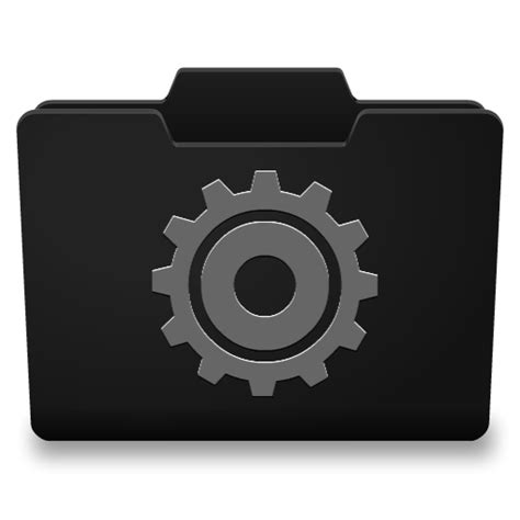 Black Grey Options Icon Classy Folder Icons