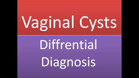 Vaginal Cysts And Swellings Differential Diagnosis Discussion Youtube