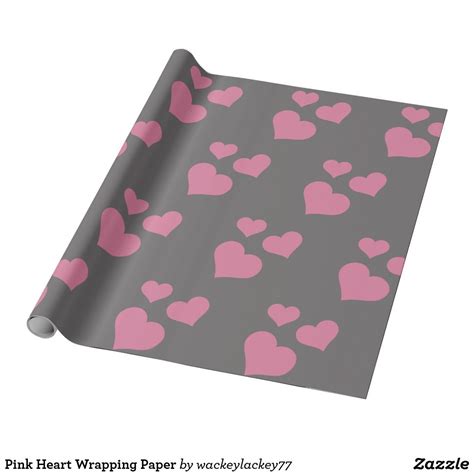 Pink Heart Wrapping Paper Create Yourself Create Your Own Heart