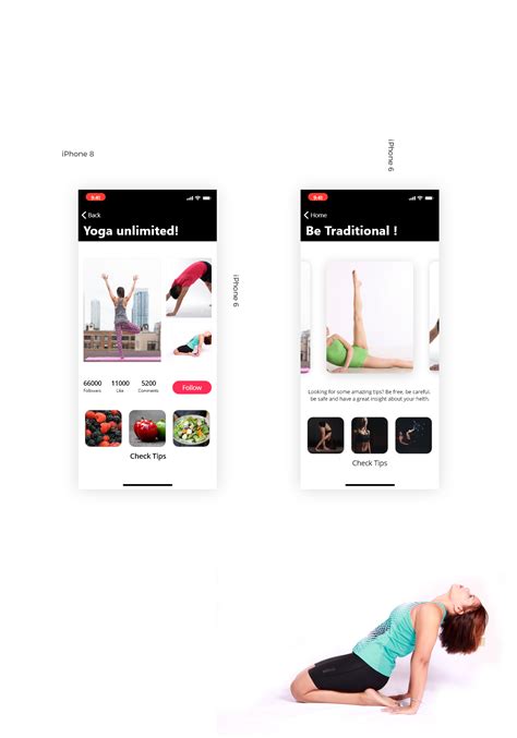 Fityou is a free fitness channel with a large collection of expert video lessons on yoga, aerobics, kickboxing and others. Free Fitness App- iPhone X on Behance