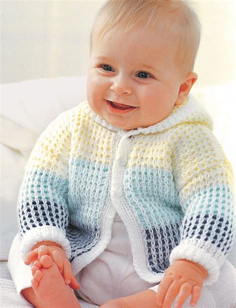 Free knit pattern for marigold baby sweater. Spring Morning Baby Cardigan | AllFreeKnitting.com