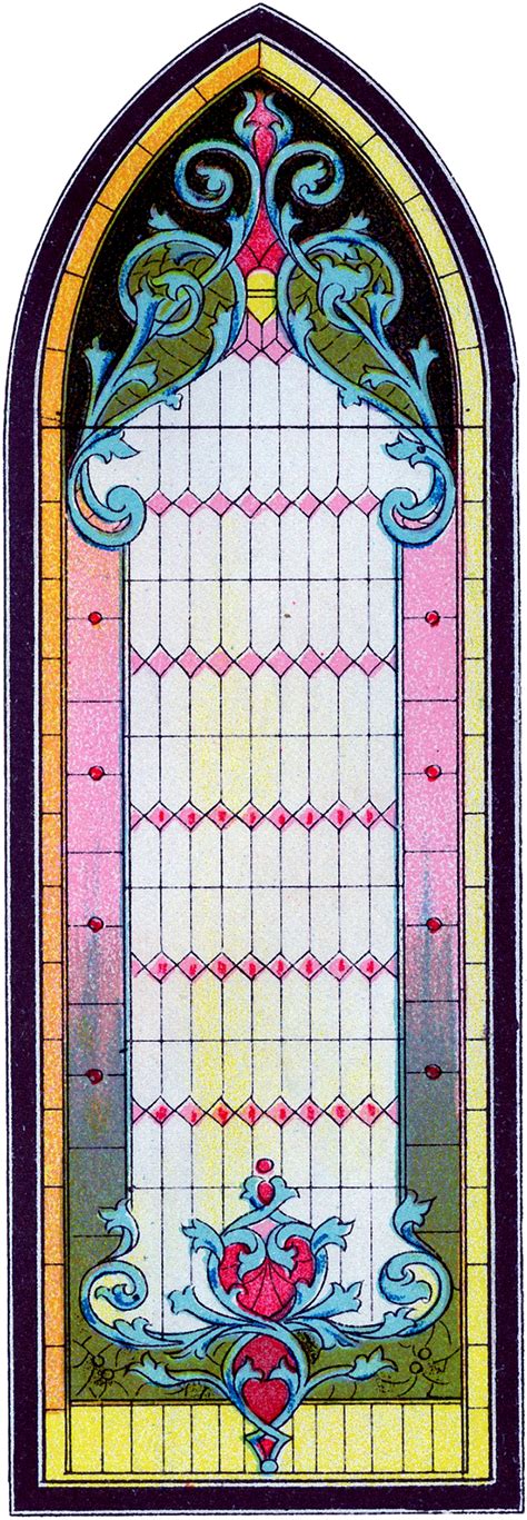 Vintage Stained Glass Gothic Window Image The Graphics