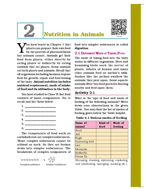 Ncert Book Class 7 Science Chapter 2 Nutrition In Animals Pdf