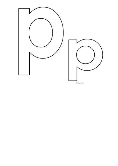 New readers will be added to our free weekly newsletter. Upper-Lower Case Letter P Template printable pdf download
