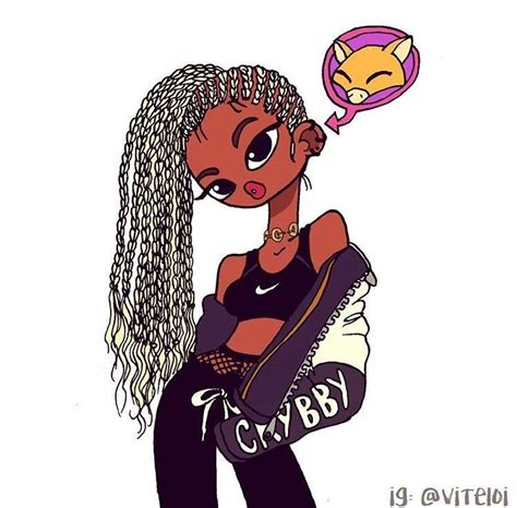 ᔕtᗩy Goᒪᗪ ♔ Black Women Art Black Girls Black Girl Cartoon Girls