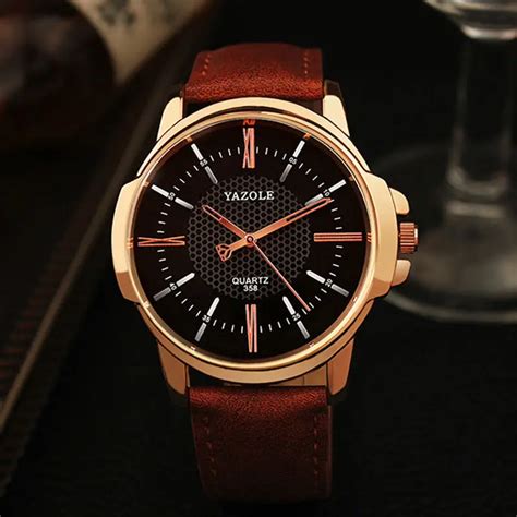 Rose Gold Watch Men Top Brand Luxury Famous Male Quartz Watch Golden