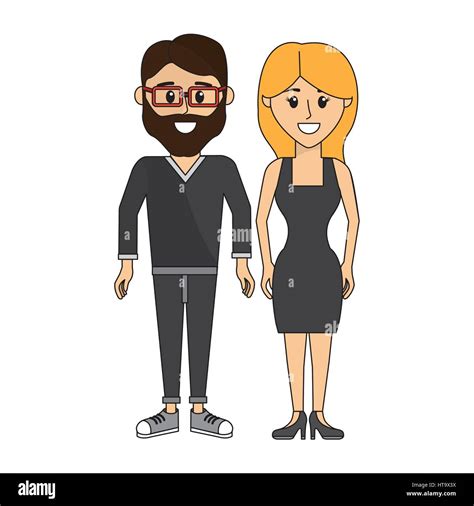 couples man with glasses and his wife stock vector image and art alamy