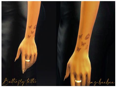 The Sims Resource Subtle Butterfly Tattoo