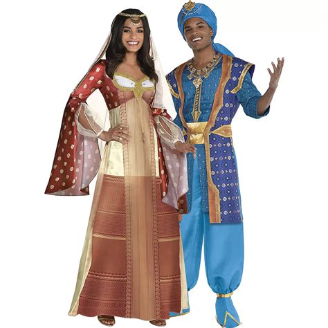 Adult Dalia And Genie Parade Couples Costumes Aladdin Live Action Party City