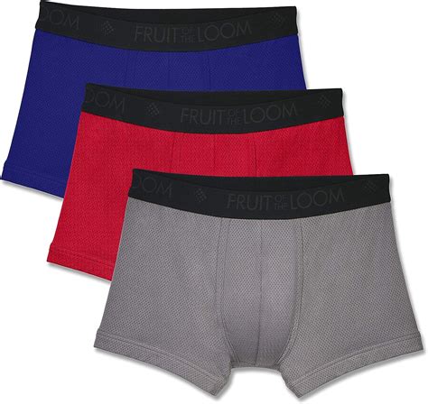 Fruit Of The Loom Men S Boxer Briefs Pack Of 3 Amazon Co Uk Clothing