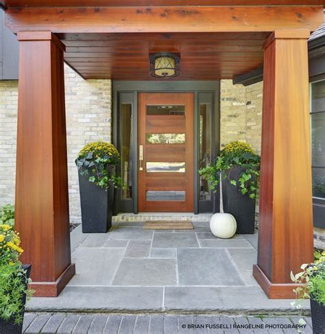 Pavers Or Stamped Concrete Contemporary Front Doors