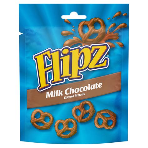 Flipz Milk Chocolate Covered Pretzels Bag 100g Sharing Bags And Tubs Iceland Foods