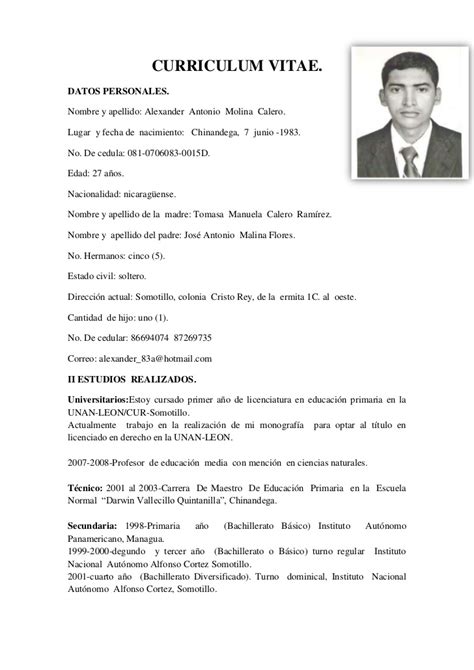 A continuación, hemos recopilado modelos, plantillas y ejemplos de currículum vitae que te puedan. Modelo De Curriculum Vitae Nicaragua - Modelo De ...