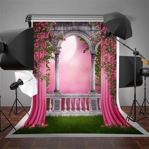 2019 Susu Spring Photo Studio Backgrounds Garden Gallery Pink Curtain