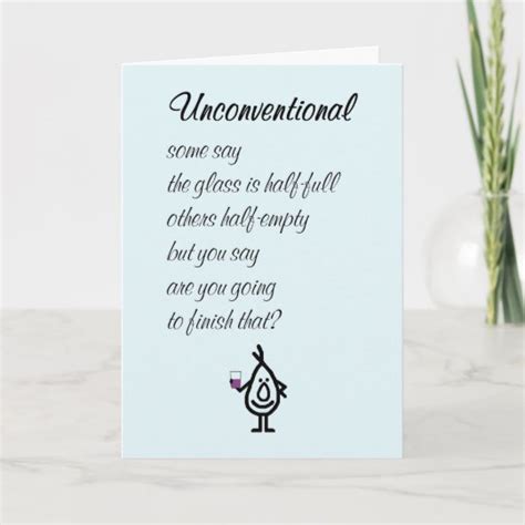 Unconventional A Funny Thinking Of You Poem Card