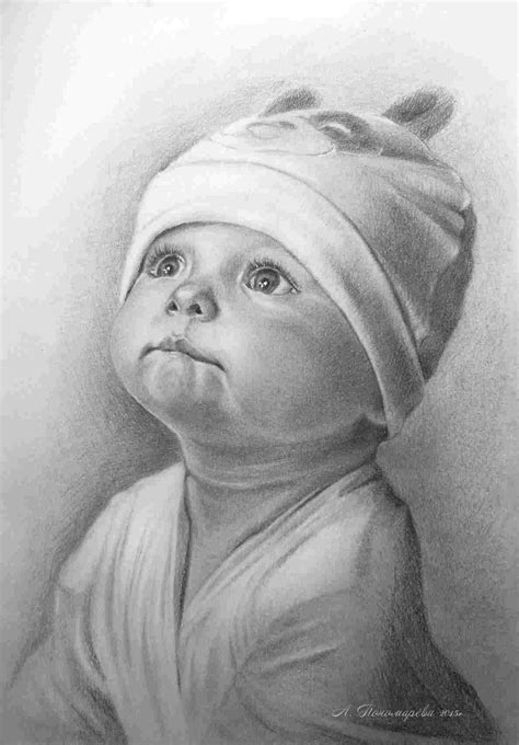 Realistic Baby Drawing At Paintingvalley Com Explore Collection Of Realistic Baby Drawing