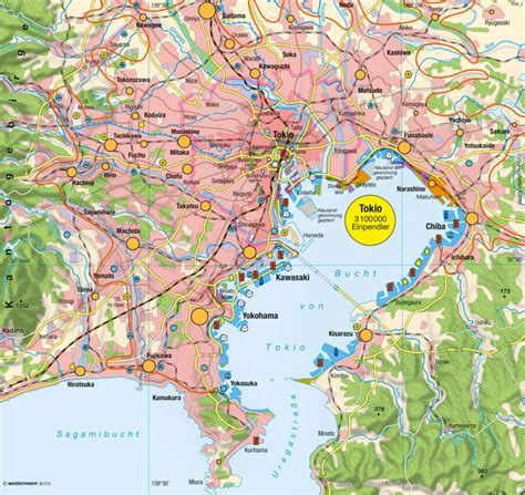 Mit der richtigen karte von tokio und einem städteführer lässt sich aber ein ausflug zu den wichtigsten sehenswürdigkeiten, wie dem tokyo national museum, dem tokyo 6. Diercke Weltatlas - Kartenansicht - Tokio - Megalopolis ...