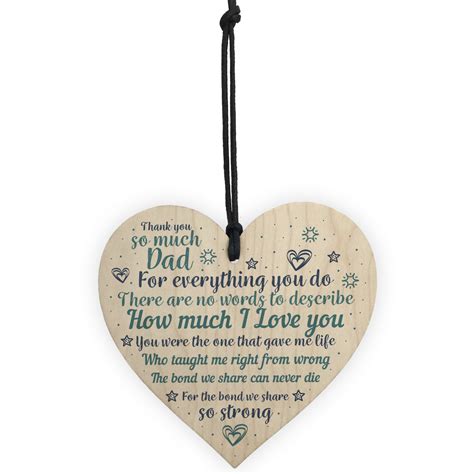 Handmade gifts are usually more memorable than something store bought. Dad Gifts From Daughter Son Handmade Wooden Heart Christmas